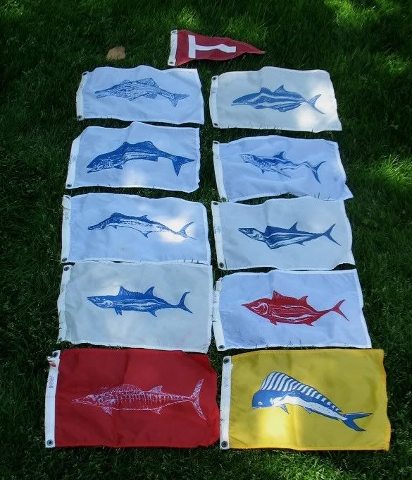 15 Fish Catch Flags.